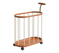 B Baosity Supporto per Tappetino, Organizer per Esercizi E Cesto per La Biancheria con Ruote, Materiale Resistente, Adatto per Palestra Domestica, Orangina