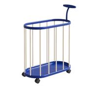 B Baosity Supporto per Tappetino, Organizer per Esercizi E Cesto per La Biancheria con Ruote, Materiale Resistente, Adatto per Palestra Domestica, Blu