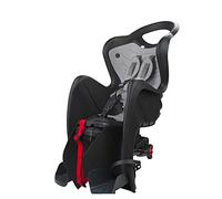 b bellelli Mr Fox - Seggiolino Bici Posteriore - Attacco Easy Dream: Si inclina di 15° - Si Fissa al Portapacchi - dai 9 Mesi ai 8 Anni - Max 15 kg - Colore Black Versione Luxury