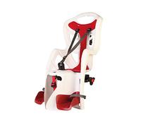 b bellelli Pepe - Seggiolino bici posteriore - attacco Clamp - Si fissa al portapacchi - dai 9 mesi ai 8 anni - max 22 kg - colore White