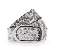 b.belt Cintura con borchie in pelle offwhite (BB0765L38-100-110)