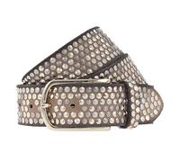 b.belt Cintura con borchie in pelle 80 cm beige