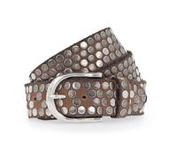 b.belt Cintura con borchie in pelle 80 cm marrone