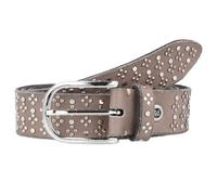 b.belt Cintura con borchie in pelle 80 cm marrone
