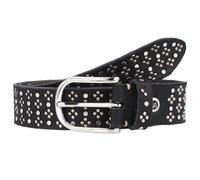 b.belt Cintura con borchie in pelle 80 cm nero