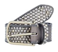 b.belt Cintura con borchie in pelle 85 cm grigio