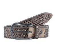 b.belt Cintura con borchie in pelle 90 cm marrone