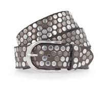 b.belt Cintura con borchie in pelle taupe (BB0765L38-90-620)