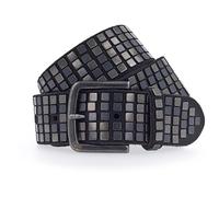 b.belt Cintura con borchie Quinn in pelle schwarz (BB4002L38-90-0790)