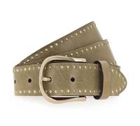 b.belt Cintura con borchie Vera Pelle 85 cm oliva
