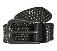 b.belt Cintura in pelle con borchie 90 cm nero