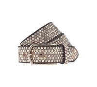 b.belt Cintura con borchie in pelle 80 cm beige
