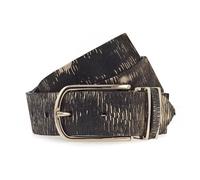 b.belt Cuno Ledergürtel Black / Gold Metallic W80