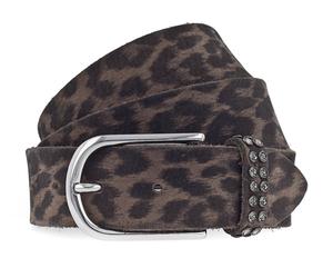 b.belt Leora Swk Ledergürtel Mid Brown / Darkbrown Multi W85
