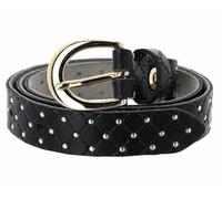 b.belt Lilou Gold Leder-Nietengürtel W90 Black
