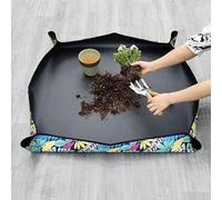 B BestCon Tappetino per trapiantare piante e prevenire lo sporco causato da terriccio, impermeabile, pieghevole, portatile, in tessuto Oxford