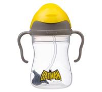 b.box Batman Tazza con Cannuccia | Bicchiere con Cannuccia Bambino | Coperchio Scorrevole, Cannuccia Ponderata, Antigoccia e Ergonomica | Senza BPA, Lavabile in Lavastoviglie | 6+m | 240 ml