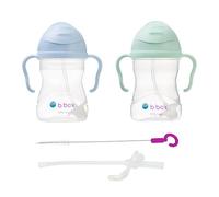 b.box Bicchiere con Cannuccia, Tazza Antigoccia per Neonati, Bicchiere a Prova di Perdite per Bambini dai 6 Mesi in su, Bottiglia per Acqua o Latte, Senza BPA, Lavabile in Lavastoviglie, 240 ml