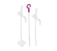 b.box Cannucce di Ricambio per Tazza con Cannuccia | Include 1 Cannuccia di Ricambio, 1 Cannuccia Ponderata, 1 Spazzola per la Pulizia | Adatta a Bicchiere con Cannuccia Bambino b.box