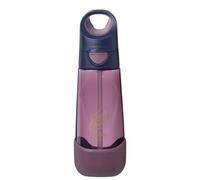b.box Borraccia in Tritan da 600 ml/22 once: Borraccia per bambini con cannuccia e coperchio per scuola, viaggi, asilo nido, a prova di fuoriuscite e perdite. Forma triangolare facile da impugnare