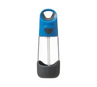 B.box Bottle with Straw Blue Grigio 450 ml - Bottiglia riutilizzabile