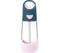 b.box Bottle with Straw bottiglia con cannuccia Indigo Pink 1 pz