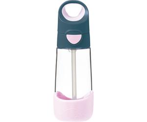 b.box Bottle with Straw bottiglia con cannuccia Indigo Pink 1 pz