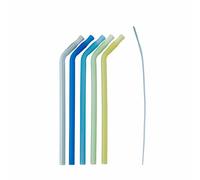 b.box Cannucce Riutilizzabili in Silicone (Confezione da 5) | Cannucce Lunghe e Pieghevoli e Scovolino per Cannucce | Cannucce Bambini Lavabili in Lavastoviglie | Liquidi Caldi o Freddi