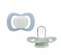 b.box Ciuccio Neonato Taglia 1 (Confezione da 2) | Brilla al Buio | Silicone con Tettarella e Scudo Simmetrici | Igienico | Senza BPA | 0-6 Mesi