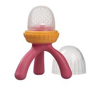 B.BOX - Ciuccio sgranocchiatore bambino a treppiede - Ciuccio scoperta cibo per bambini 4 mesi+ silicone di qualità alimentare sicuro per frutta verdura in pezzi - Strawberry