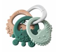 b.box Giochi Dentizione Neonati Trio Teether | Set di 3 Massaggia Gengive Neonati con Superficie Testurizzata su Anello Rimovibile | Massaggiagengive Neonato da 3 Mesi in Su | Diverse Trame