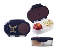 b.box Harry Potter Porta Merenda | Mini Bento Box con 2 Scomparti a Prova di Perdite | Porta Pranzo e Porta Merenda Bambini Scuola | Lunch Box Bambini Adatto a Frutta Intera | Senza BPA