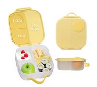 b.box Mini Porta Pranzo | Bento Box a 3 Scomparti (2 a Prova di Perdite) | Lunch Box per Bambini Piccoli | Per Pranzi e Spuntini | Adatto per Conservare Frutta Intera | Senza BPA
