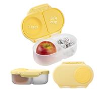 b.box Porta Merenda | Mini Bento Box con 2 Scomparti a Prova di Perdite | Porta Pranzo e Porta Merenda Bambini Scuola | Lunch Box Bambini Adatto a Frutta Intera | Senza BPA