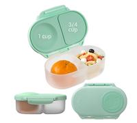 b.box Porta Merenda | Mini Bento Box con 2 Scomparti a Prova di Perdite | Porta Pranzo e Porta Merenda Bambini Scuola | Lunch Box Bambini Adatto a Frutta Intera | Senza BPA