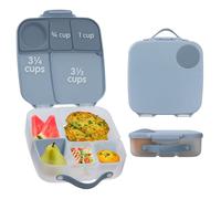 b.box Porta Pranzo Jumbo a 4 Scomparti (2 a Prova di Perdite), Lunch Box con Divisorio Rimovibile | Bento Box con Ghiacciolo | Ideale per la Scuola | Da 3+ | Capacità 2L