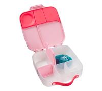 b.box Porta Pranzo Jumbo a 4 Scomparti (2 a Prova di Perdite), Lunch Box con Divisorio Rimovibile | Bento Box con Ghiacciolo | Ideale per la Scuola | Da 3+ | Capacità 2L