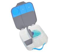 b.box Porta Pranzo Jumbo a 4 Scomparti (2 a Prova di Perdite), Lunch Box con Divisorio Rimovibile | Bento Box con Ghiacciolo | Ideale per la Scuola | Da 3+ | Capacità 2L