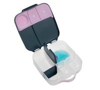 b.box Porta Pranzo Jumbo a 4 Scomparti (2 a Prova di Perdite), Lunch Box con Divisorio Rimovibile | Bento Box con Ghiacciolo | Ideale per la Scuola | Da 3+ | Capacità 2L