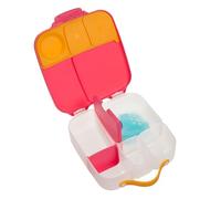 b.box Porta Pranzo Jumbo a 4 Scomparti (2 a Prova di Perdite), Lunch Box con Divisorio Rimovibile | Bento Box con Ghiacciolo | Ideale per la Scuola | Da 3+ | Capacità 2L