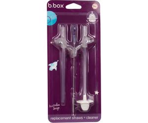 B.Box Replecement Straws + Cleaner cannuccia in silicone 3 pz