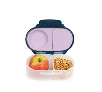b.box Scatola per merenda | Mini scatola per bento con 2 scomparti impermeabili | ideale per i più piccoli, i pasti e gli snack, adatta per frutta intera, senza BPA