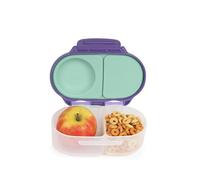 b.box Scatola per merenda | Mini scatola per bento con 2 scomparti impermeabili | ideale per i più piccoli, i pasti e gli snack, adatta per frutta intera, senza BPA