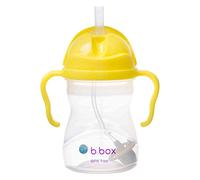 b.box Tazza con Cannuccia | Bicchiere con Cannuccia Bambino | Coperchio Scorrevole, Cannuccia Ponderata, Antigoccia e Ergonomica | Senza BPA, Lavabile in Lavastoviglie | 6+m | 240 ml