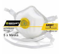B-Brand Respiratoria P3V Valvola Polvere Fumi Monouso Maschera ( Bx 5)