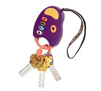 B. toys - FunKeys giocattolo - Mazzo di chiavi per bambini - Chiavi di macchina e portachiavi viola con luci e suoni - 10 mesi in su