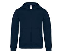 B&C Collection Felpa con cappuccio con zip completa WK682 - Ragazzo Ragazze Plai