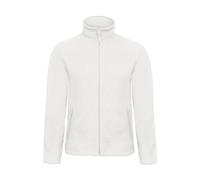 B&C Collection Fleece ID.501-Giacca da Uomo con Zip Intera Calda Invernale - Bianca (3XL)