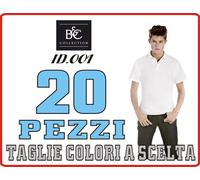 B&C Polo Cotone ECONOMICA STOCK pezzi 3 a 100 Maglia UOMO Manica Corte 20 COLOR#
