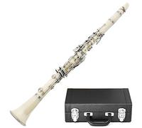 B Clarinetto Piatto Bianco Clarinetto Colore Clarinetto Strumento Musicale Clarinetti (Color : White+imitation leather case)